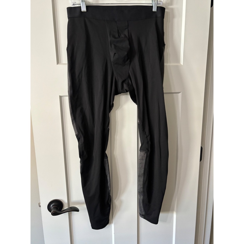 Lululemon Vital Drive Tight 28 Mens 2XL Black Graphite Grey Training Leggings